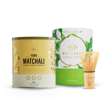 KIT TÉ MATCHA + FIBRA + MEZCLADOR CHASEN