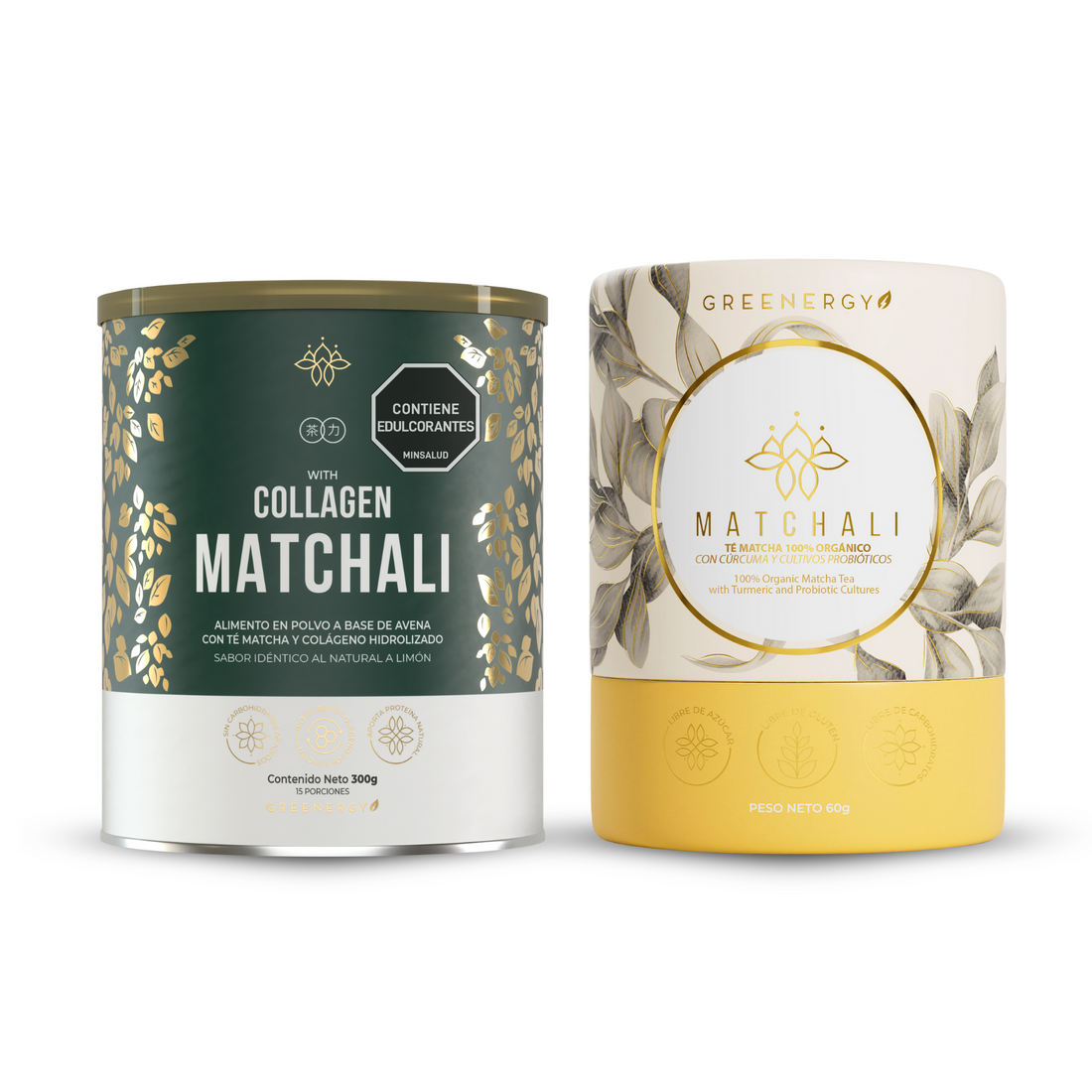 KIT AMOR Y AMISTAD: TÉ MATCHA CON CURUCMA + COLÁGENO