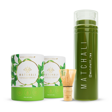 KIT TÉ MATCHA X2 + MEZCLADOR CHASEN + TERMO MATCHALI