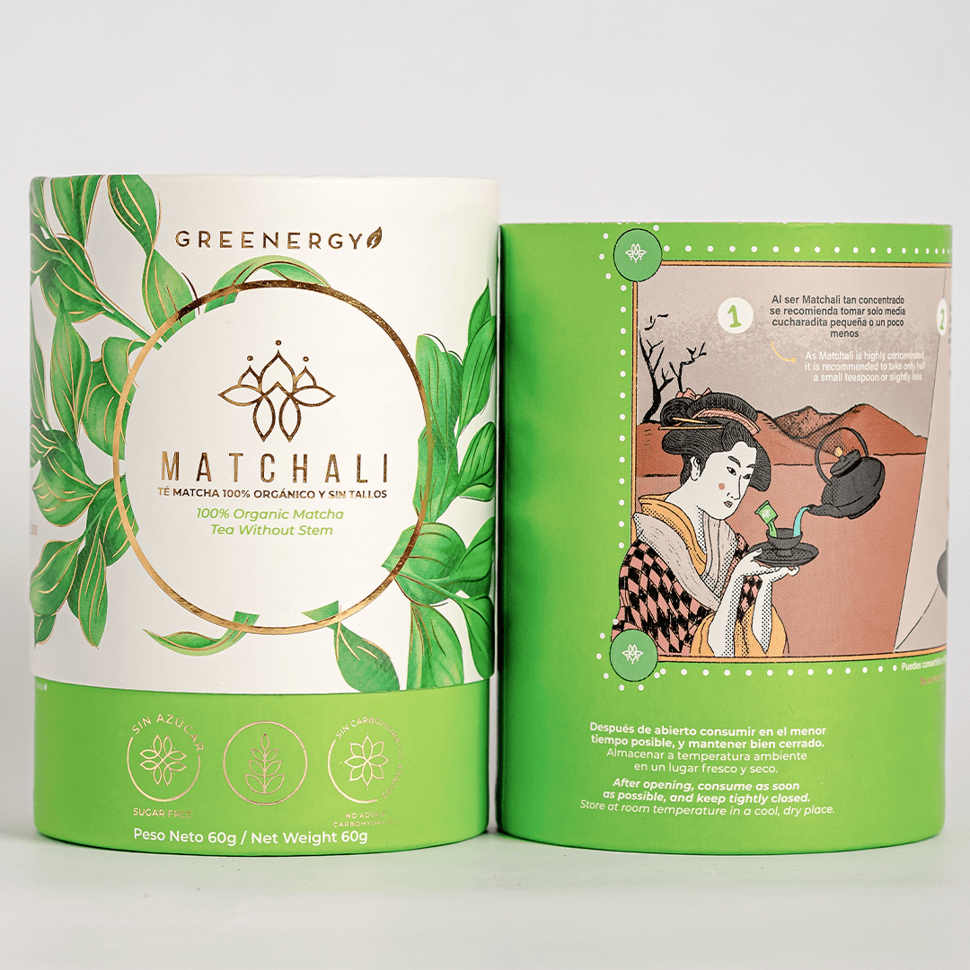 TÉ MATCHA CLÁSICO GRADO CEREMONIAL 100% ORGÁNICO Y SIN TALLOS 60G - MATCHALI Colombia