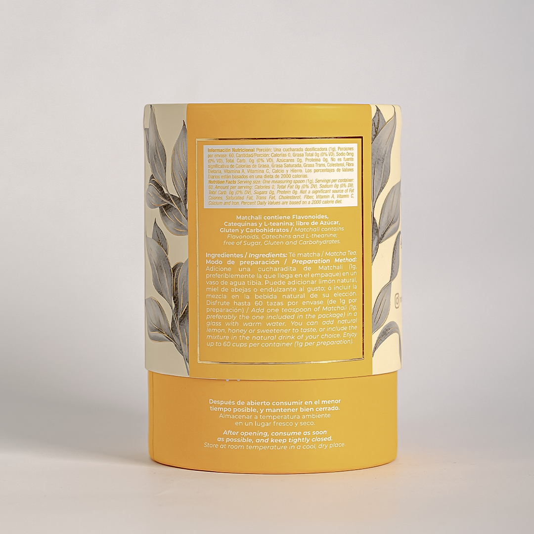 TÉ MATCHA CON CÚRCUMA Y CULTIVOS PROBIÓTICOS 60G